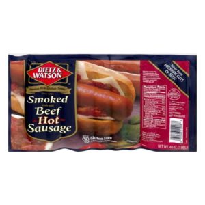 smoked beef hot sausage