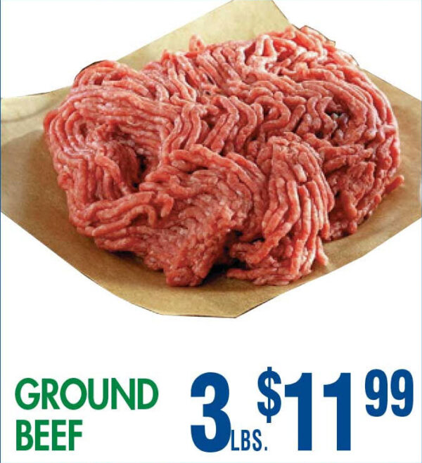  - Sunshine Supermarkets - Food Market - Ground Beef 3 LBS