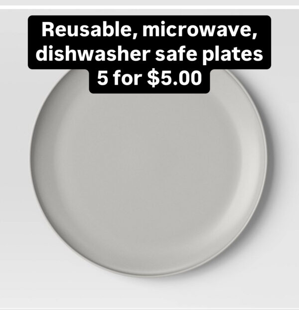  - Sunshine Supermarkets - Food Market - Reusable Microwave, Dishwasher Safe Plates (5)