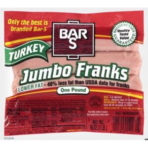 Bar-S Turkey Hot Dogs (2 Count)