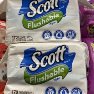 Scott’s flushable wipes 170 cnt