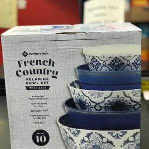 French country set of ten bowls with lid