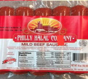 Philly Halal Beef Sausage 16 Oz. Pkg.
