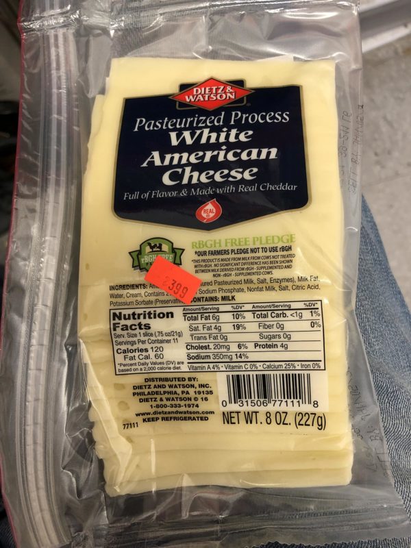 dietz & watson white american cheese